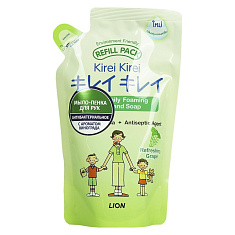 Lion Kirei Kirei Мыло-пенка антибактериальная для рук Зеленый виноград 200мл