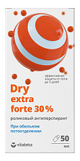 Витатека Драй экстра форте ролик от обильного потоотделения 30% 50мл