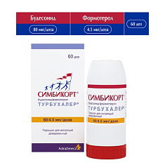 Симбикорт Турбухалер пор для инг доз 80мкг 4,5мкг/доза 60доз N1
