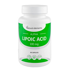 Natural Elements Альфа-липоевая кислота капсулы 0,33г N60