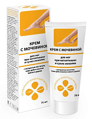 Крем для ног при натоптышах и сухих мозолях с мочевиной, экстрактом чистотела, коры дуба и маслом чайного дерева 75мл