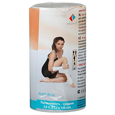 Бинт эластичный среднего растяжения 3мх12см с застежкой Tonus Elast