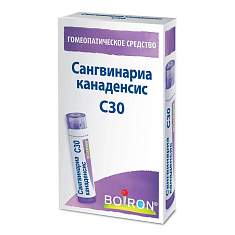 Сангвинариа Канаденсис С30 Гомеопатический монокомпонентный препарат гранулы гомеопатические 4г Буарон