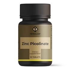 Tetralab Цинка пиколинат таблетки 180мг №90