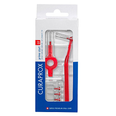 Curaprox Набор Prime Start: Ершик межзубный 0,7 мм CPS07 N5 + держателями UHS409 и UHS470 красный