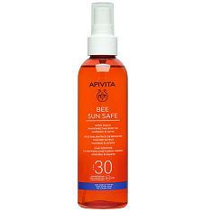 Apivita Bee Sun Safe Солнцезащитное шелковистое масло спрей SPF30 200мл