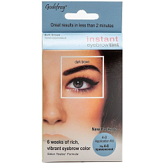 Godefroy Краска-тинт для окрашивания бровей с эффектом татуажа темно-коричневый 10 капсул