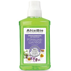 AltaiBio Ополаскиватель для полости рта антитабак Ромашка и Шалфей 400мл