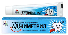 Аджиметрил гель стоматологический 1%+0.05% 20г