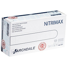 Archdale Nitrimax Перчатки смотровые нитриловые нестерильные неопудренные текстурированные M N50 пар белый