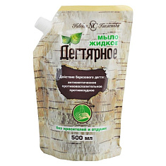 Невская косметика Мыло жидкое Дегтярное для рук и тела 500мл дой-пак