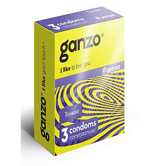 Ganzo Sense Презервативы тонкие №3