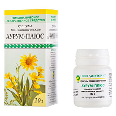 Аурум-Плюс гранулы гомеопатические 20г