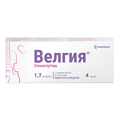 Велгия р-р для п/к введ. 1.7мг/доза 3мл №1 шприц-ручка+игла №5