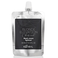 Kaaral Blonde Elevation Charcoal Black Cream Lightener Черный угольный осветляющий крем для волос 250мл
