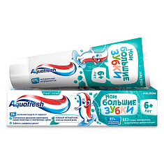 Аквафреш зубная паста Мои большие зубки 6+ 50мл