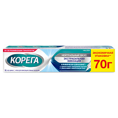 Корега крем для фиксации зубных протезов Нейтральный вкус 70г