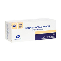 Эсциталопрам Канон таблетки п.п.о. 10мг N28