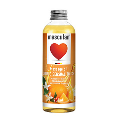 Masculan масло массажное тонизирующее с цитрусовым ароматом 200мл