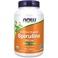 Now Foods Спирулина Spirulina 500мг таблетки N500