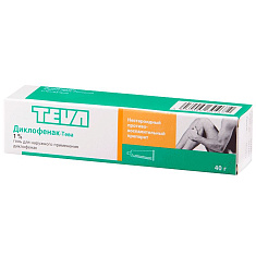 Диклофенак-Тева гель наружного применения 1% 40г