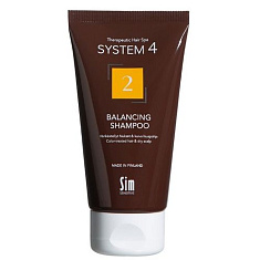 Sim Sensitive Система 4 Шампунь терапевтический №2 для сухих, повреждённых, окрашеных волос 75мл