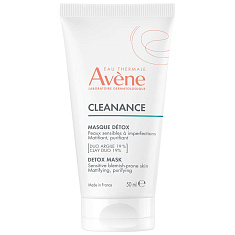 Avene Клинанс Маска-детокс для глубокого очищения чувствительной, комбинированной и жирной кожи лица 50мл