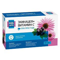 Будь здоров! Комплекс эхинацеи, витамина С и Zn порошок саше-пакет 2г №10