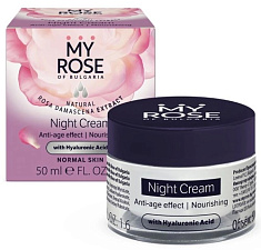 My Rose of Bulgaria Крем для лица ночной против морщин 50 мл