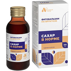 Алтайский нектар Фитобальзам на фруктозе Сахар в норме жидкость 100мл