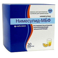 Нимесулид-МБФ гранулы для приготовления суспензии для приема внутрь 100мг пак. 2г №30