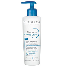 Bioderma Atoderm Крем Ультра для увлажнения нормальной и сухой кожи лица и тела 200 мл помпа