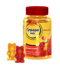Супрадин Кидс мишки пастилки жевательные 4г N30 бан