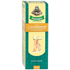 Лекарь крем для ног с мочевиной размягчающий при натоптышах и сухих мозолях 75мл