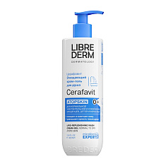 LibreDerm Церафавит Крем-гель очищающий липидовосстанавливающий с церамидами и пребиотиком 0+ 400мл