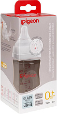 Pigeon Бутылочка для кормления Перистальтик Плюс 160мл премиальное стекло