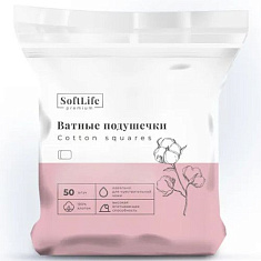 SoftLife Премиум ватные подушечки прямоугольные №50