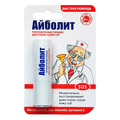 Айболит Губная помада гигиеническая SOS-восстановление 2,8г