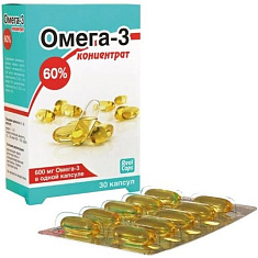 Омега-3 концентрат 60% капсулы 1000мг N30 Реалкапс