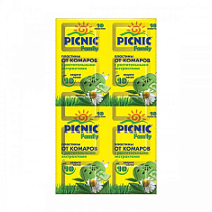 Пикник фэмили пластины от комаров 10 шт
