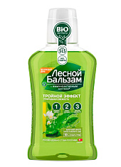 Лесной Бальзам Ополаскиватель для десен Тройной Эффект Природная свежесть Алоэ, Белый чай 250мл