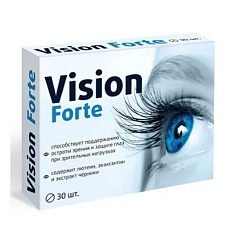 Vision Forte комплекс с лютеином зеаксантином и экстрактом черники таблетки покрытые оболочкой 515мг N30