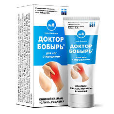 Доктор Бобырь N6 Гель-бальзам для ног с гирудином 75мл