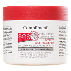 Compliment SOS+ Крем-баттер для рук и тела эксперт восстановления 3в1 300мл
