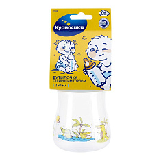 Курносики бутылочка полипропиленовая с широким горлом с силиконовой соской 0+ 250мл 11209