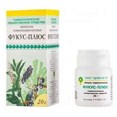Фукус-Плюс гранулы гомеопатические 20г