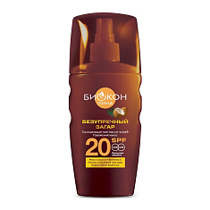 Биокон Масло-спрей солнцезащитное SPF20 водостойкое гавайский кокос 160мл
