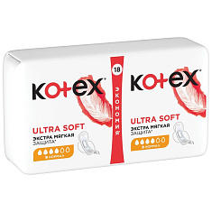 Kotex Прокладки ультра софт нормал N18