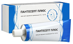 Пантесепт Плюс крем для наружного применения 5% + 0,5% 100г Тульская ФФ
