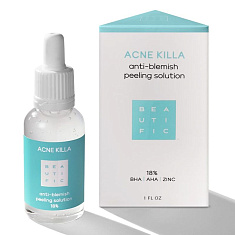 Beautific Acne Killa Пилинг для проблемной кожи с акне 18% с салициловой кислотой и цинком 30мл